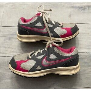Nike Pink & Grey Gray Girl Shoes, Size Youth 12W Wide